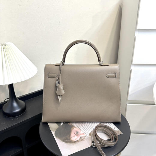 爱马仕 Kelly35 大象灰 外缝 方框N刻 商品图1