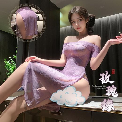 漫野玫瑰一字领透视旗袍6713 商品图0