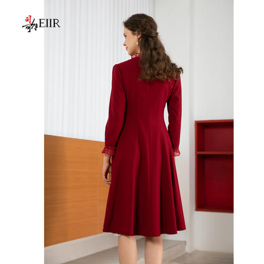 司歌喜庆羊毛长袖秋冬连衣裙收腰A901013X 商品图2