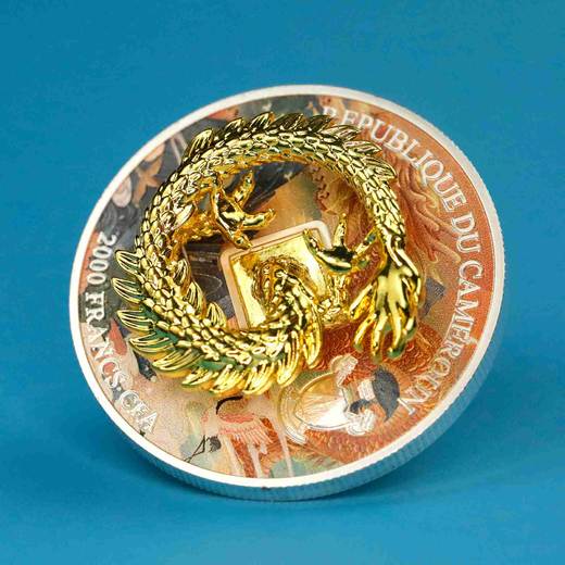 2024年喀麦隆祥龙降幅彩色纪念币！3D立体！ 商品图1