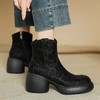 【预售5天】英伦风厚底马丁靴女豹纹头层牛皮粗跟瘦瘦靴秋冬季高跟短靴子TYMXY&6802 商品缩略图3