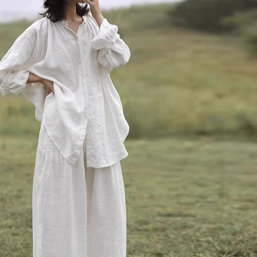 裁缝学苑AS380高级感棉麻衬衫套装纸样女装亚麻衬衣阔腿裤两件套样板 商品图1