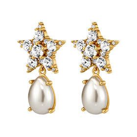 订购4周到｜Dyrberg Kern-HYDRA-星芒 珍珠 耳环［丹麦设计师］