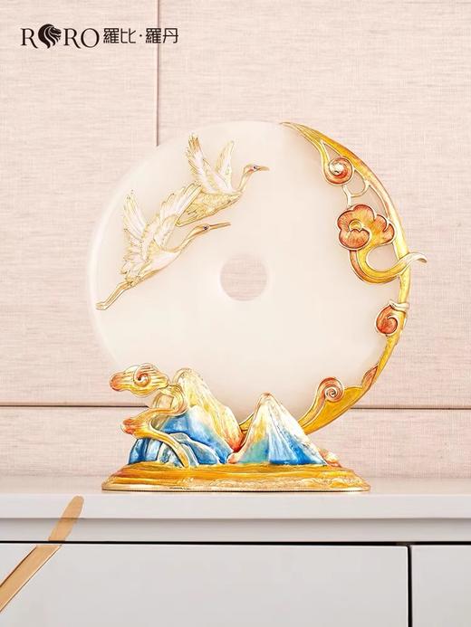 【样品清仓3折，仅一个，无货退款】罗比罗丹珐琅彩工艺平安扣摆件创意玄关家居饰品乔迁礼物罗比罗丹平安如意A摆件 商品图1