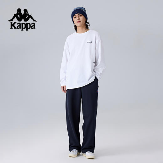 Kappa卡帕背靠背新款运动长裤纯棉针织裤子男款休闲裤复古直筒裤K0F12AK19 商品图4
