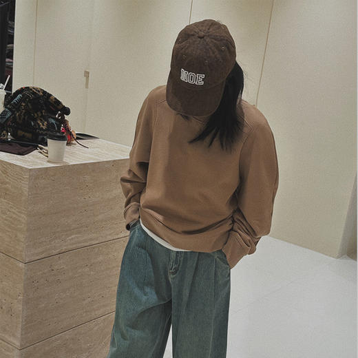 【顺丰包邮】00729 洛诗琳松弛随性落肩宽松圆领减龄卫衣女95164 商品图2