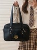 【新款上架，精致复古设计】日系女生PU皮 复古新款学院风 大容量JK制服公文包 时尚单肩斜跨包-QQ 商品缩略图3