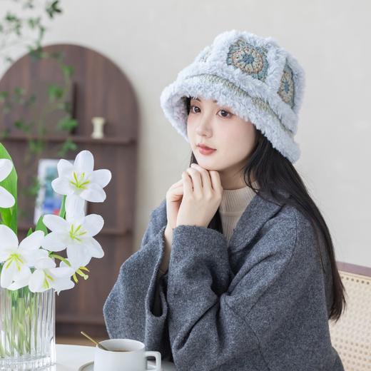 苏苏姐家绒绒拼花帽手工DIY编织钩针毛线团自制帽子材料包预 商品图3