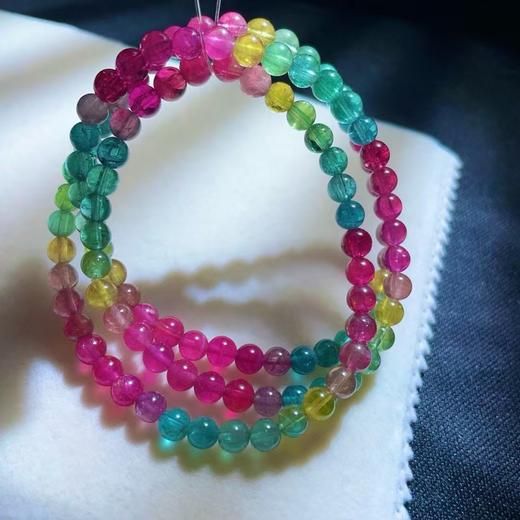 5mm-6mm多圈彩虹碧玺手串 商品图3