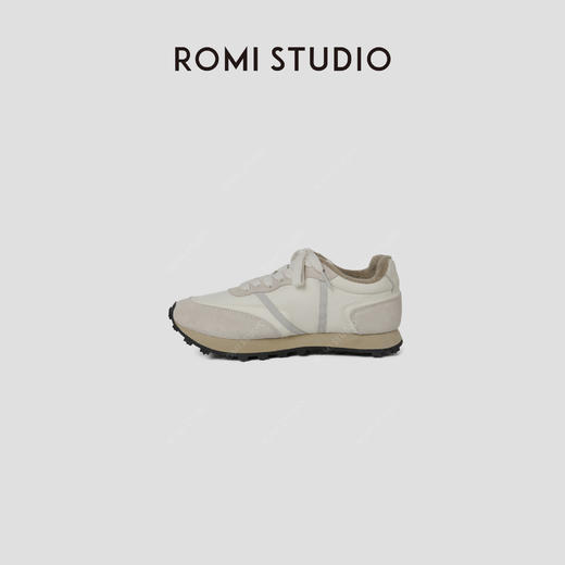 ROMI STUDIO“都市漫步” 绒面牛皮拼羽绒布平底休闲鞋 RW24WP30856 商品图1