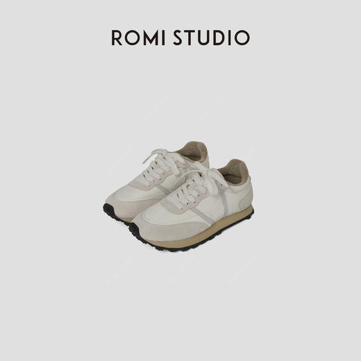ROMI STUDIO“都市漫步” 绒面牛皮拼羽绒布平底休闲鞋 RW24WP30856 商品图0