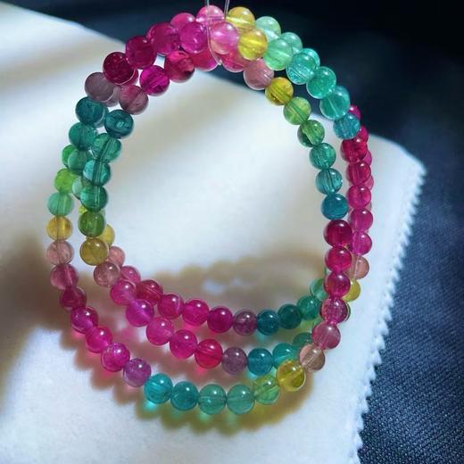 5mm-6mm多圈彩虹碧玺手串 商品图4