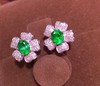 1.4ct刻面祖母绿耳钉 商品缩略图4