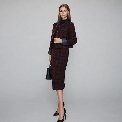 IWY/秋冬女复古外套名媛气质高级感小香套装时尚洋气圆领半身裙两件套CS2160 商品图1