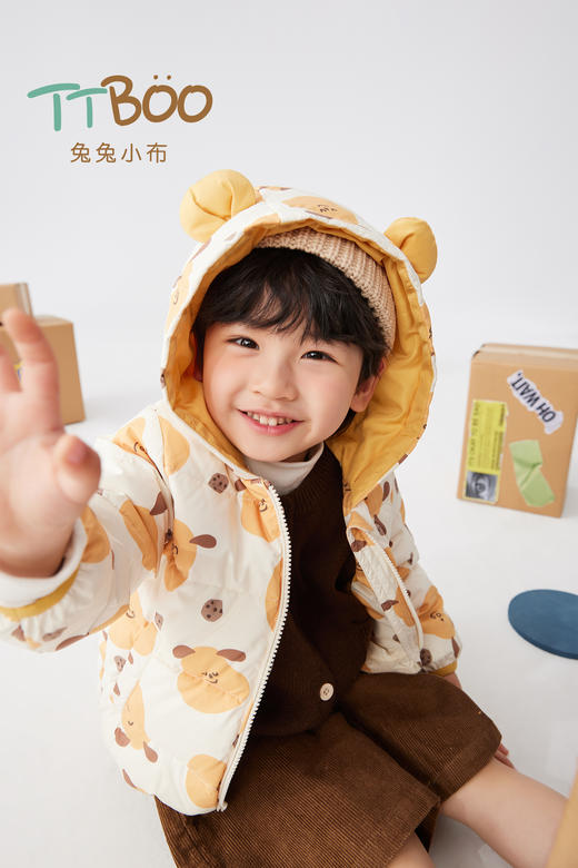 兔兔小布数码印花轻羽绒【90-130尺码可选】 商品图3