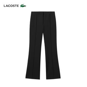 Lacoste法国鳄鱼女装新款时尚百搭气质纯色喇叭裤长裤HF2361-10