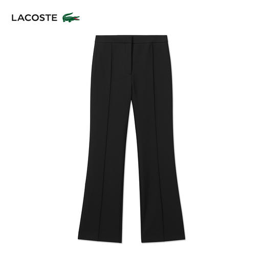 Lacoste法国鳄鱼女装新款时尚百搭气质纯色喇叭裤长裤HF2361-10 商品图0