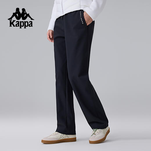 Kappa卡帕背靠背运动长裤新款复古休闲裤女款直筒弹力裤针织裤子K0F22AK45 商品图2