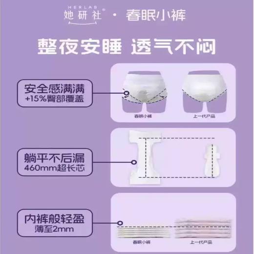 她研社 卫生巾系列 春眠小裤/雪域天山棉/深藏BLUE 干爽防漏不粘腻 商品图3