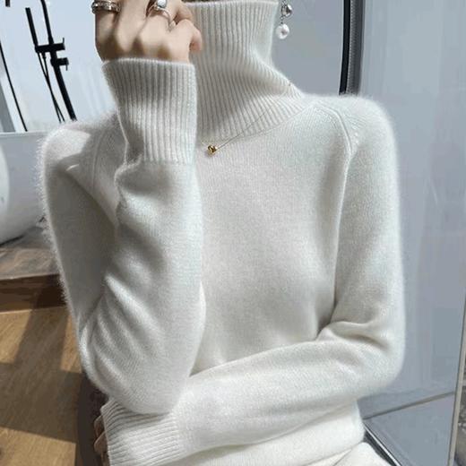 佰威斯利高领新年春节红毛衣女冬季加厚新款洋气时尚内搭上衣大码针织打底衫秋冬90-240斤 商品图3