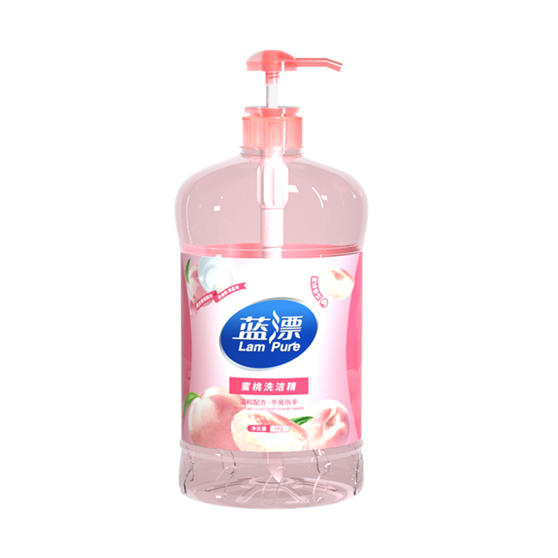 【自营】蓝漂(Lam pure)白桃香洗洁精2斤/瓶装实惠装厨房清洁剂洗碗去油污果蔬洗涤剂LP-366980