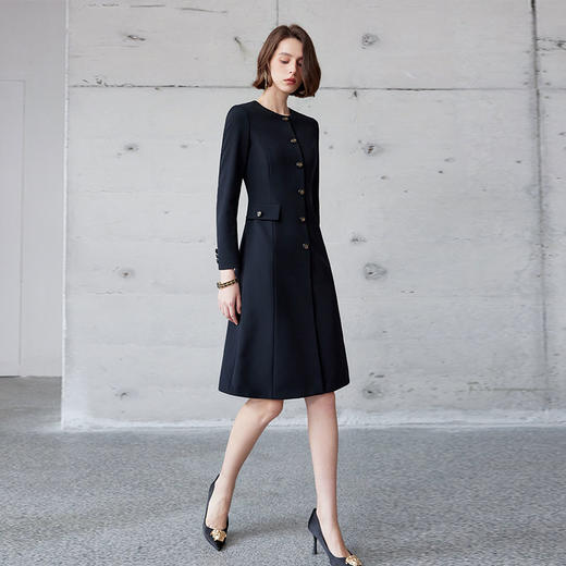 IWY/秋季新款格雷系修身通勤西装连衣裙a字裙女御姐范职业裙子Q1227 商品图1