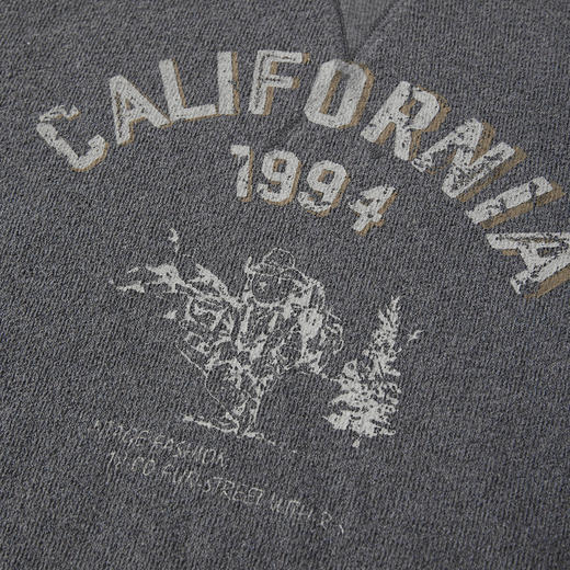 ROMI STUDIO“美式复古” 花纱肌理感印花加绒连帽卫衣 RW24WSY0875 商品图2