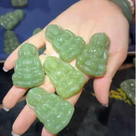 和田玉观音项链约51*34mm