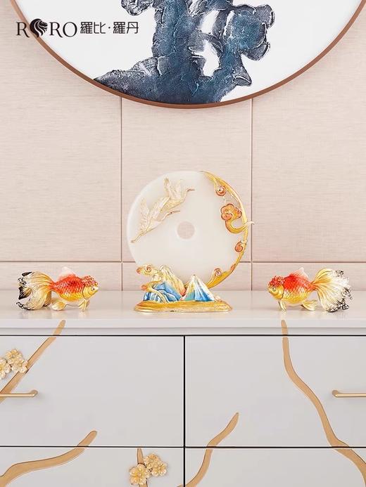 【样品清仓3折，仅一个，无货退款】罗比罗丹珐琅彩工艺平安扣摆件创意玄关家居饰品乔迁礼物罗比罗丹平安如意A摆件 商品图2