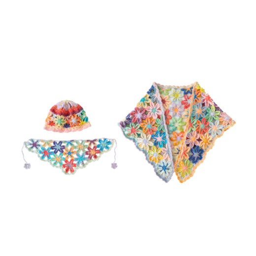 苏苏姐家斑斓拼花披肩套装手工diy钩针编织毛线团材料包 商品图4