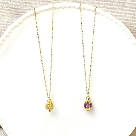 北京仓｜Leticia Ponti-Tiny Dana-小灯笼 碧玺 项链［法国设计师］ 商品图1