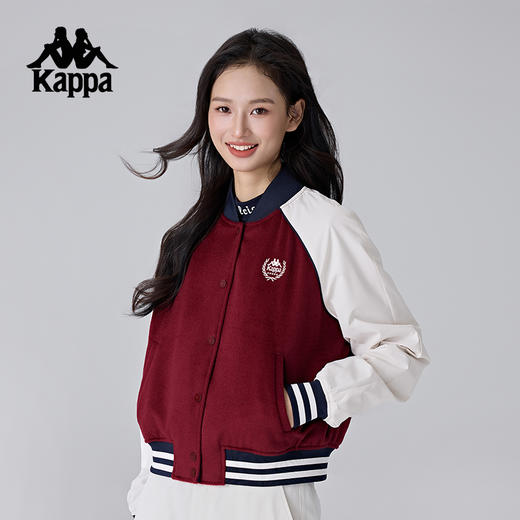 Kappa卡帕背靠背新款秋冬运动棉服女款复古休闲上衣保暖夹克外套K0F22MM03 商品图2