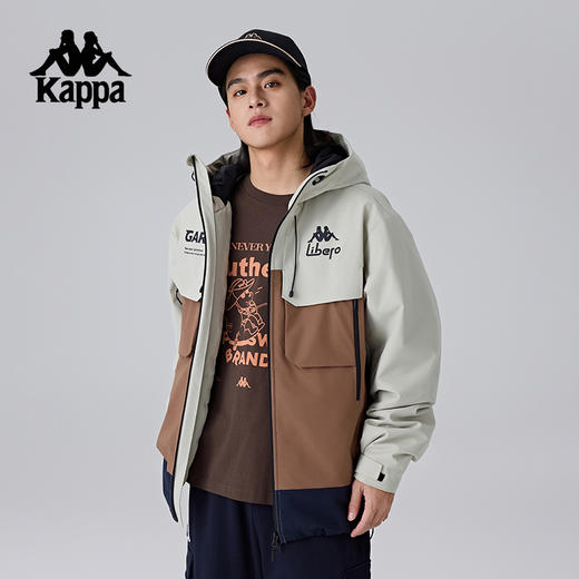 Kappa卡帕背靠背新款冬季运动棉服男款复古上衣保暖防风夹克外套K0F12MM40 商品图1