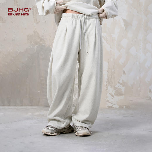 BJHG不计后果火焰绒加绒休闲裤子男款秋冬卫衣套装宽松百搭长裤女 商品图2