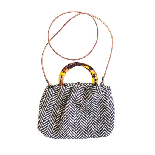 HUJI祤集Sunrise手提斜挎包插画经典人字纹 商品图1