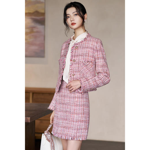 剩L/XL/XXL 【小香风高级感套装】2026春季新款气质流苏外套半裙女式套装1753 商品图3