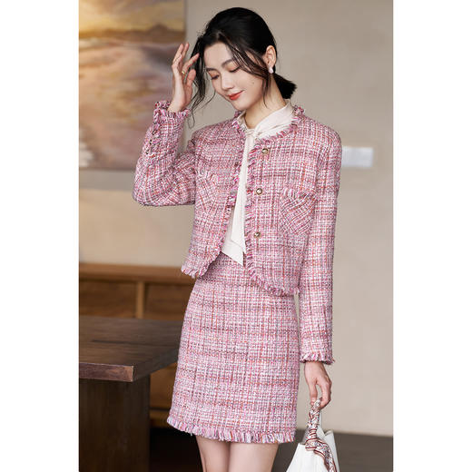 剩L/XL/XXL 【小香风高级感套装】2026春季新款气质流苏外套半裙女式套装1753 商品图5