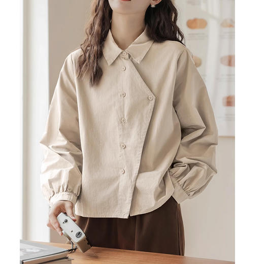 裁缝学苑AS377日系复古不规则长袖衬衫纸样女装法式内搭上衣衬衣样板 商品图3