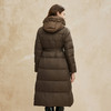 PR009斯尔丽2024冬季新款显瘦收腰长款简约通勤连帽轻盈鸭绒羽绒服 商品缩略图1