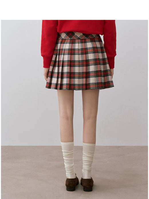 Teenie Weenie小熊格纹半身裙女冬季短裙TTWH248C19N 商品图4