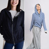 L RECNAVA [高弹柔软拉绒] 正肩连帽卫衣 袖口撞色拉链外套 商品缩略图8