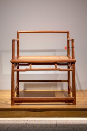 红桥红  家具严选  缅甸花梨（大果紫檀）【板面 霍艾选中选 大禅椅】