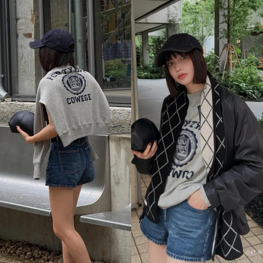 45R圆领衫。灰色。蓝色 商品图3