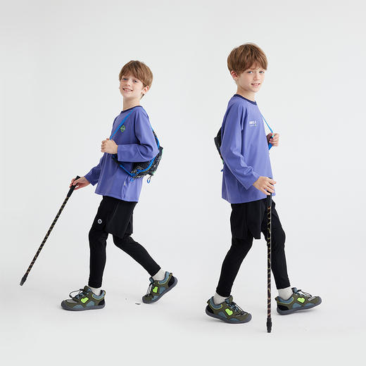 【透湿性能5级】儿童撞色机能插肩袖T恤 PQTX2408 商品图1