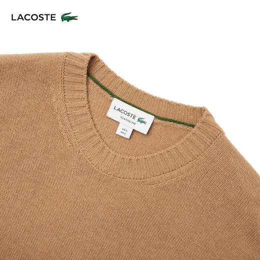 Lacoste法国鳄鱼男装新款简约舒适圆领长袖针织衫毛衣AH2916-10 商品图3
