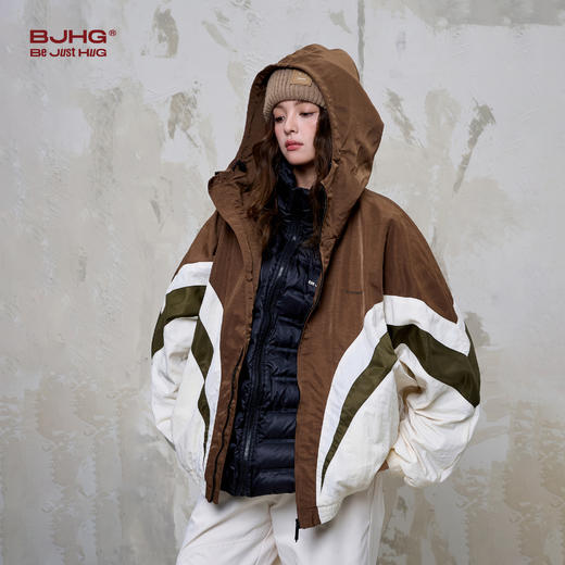 BJHG不计后果美式夹克外套男秋冬款拼色休闲运动户外羽绒内搭套装 商品图3