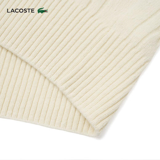 Lacoste【王一博同款】法国鳄鱼男装新款圆领绞花羊毛衫AH2924-10 商品图6