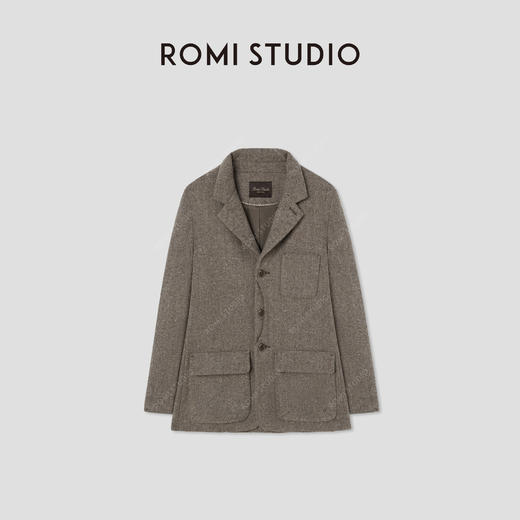 ROMI STUDIO“自我轮廓” 100%绵羊毛人字纹粗花呢西装 RW24WWY0274 商品图0