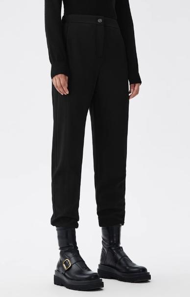  LANCY/朗姿秋冬新款黑色高腰修身西装裤女通勤百搭尼龙九分裤LCSH04WPT141B11 商品图1