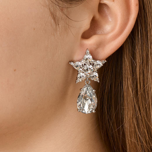 北京仓｜Dyrberg Kern-HYDRA-星芒 白色水滴 耳环［丹麦设计师］ 商品图0